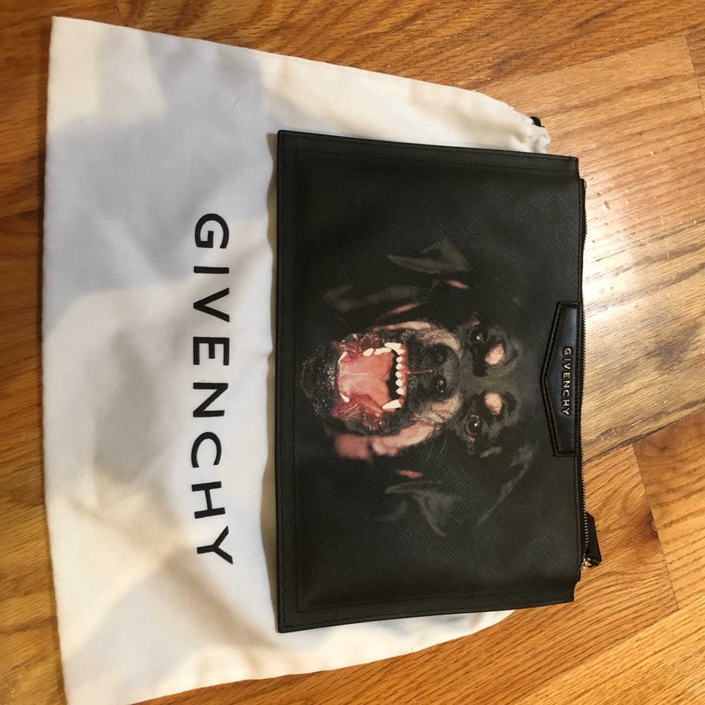 Givenchy dog clutch